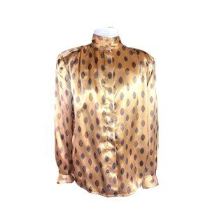 Vintage LaChine Classic Button Down Long Sleeve Shirt Women Size 12 New